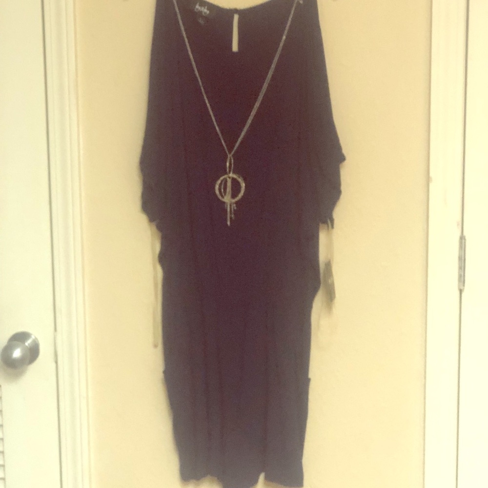 Navy blue off the shoulder dress